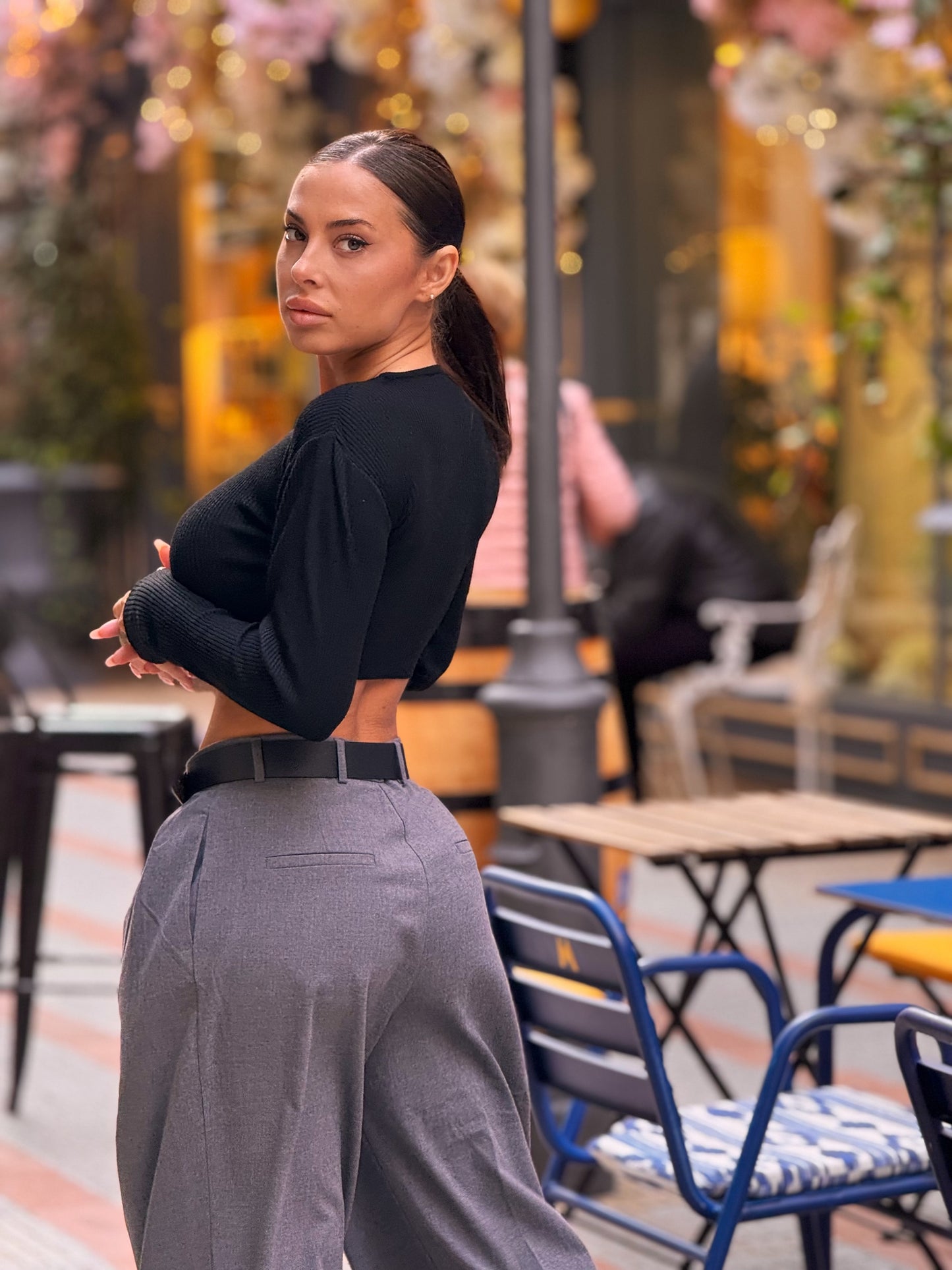 Pantalón oversize gris